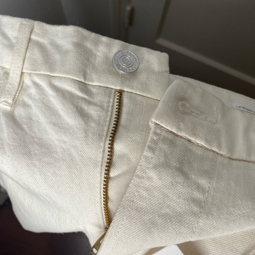 FRAME NWT Denim Women's Cream Jeans Le Super High Rise - Picture 7 of 8